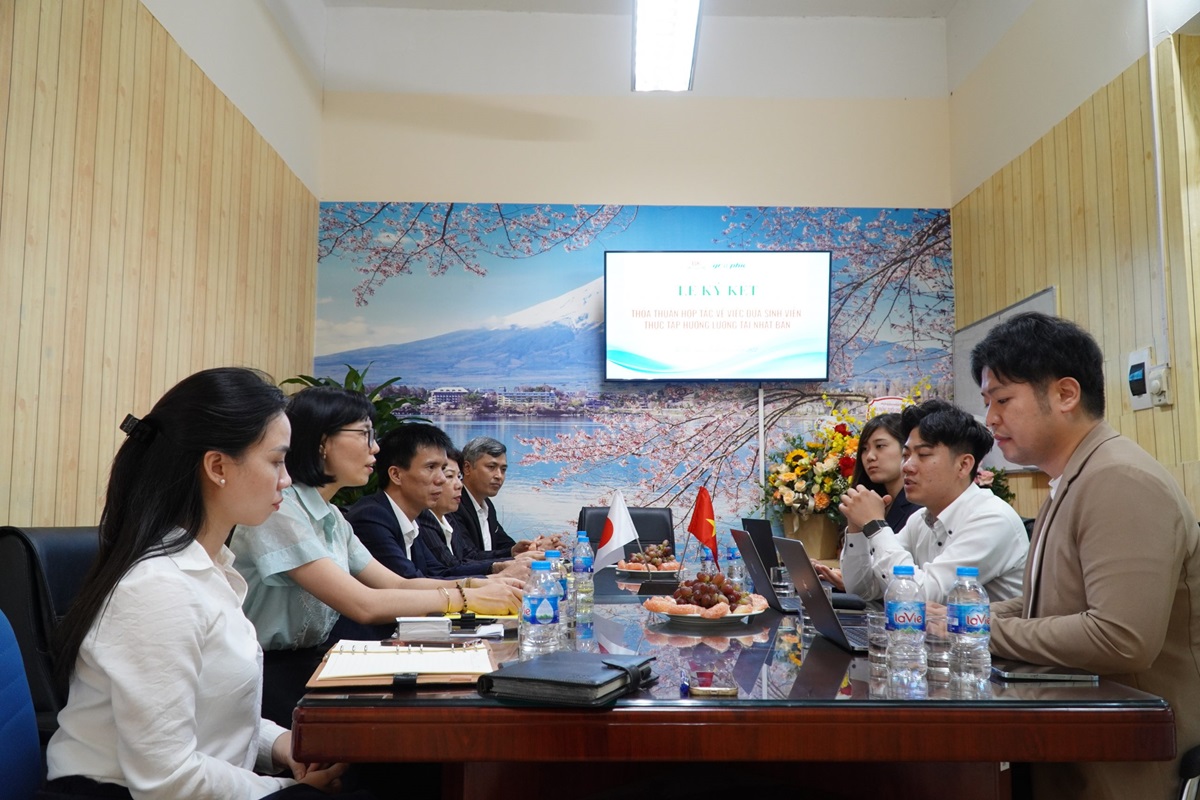 Lễ ký kết thỏa thuận hợp tác về việc đưa sinh viên thực tập hưởng lương tại Nhật Bản