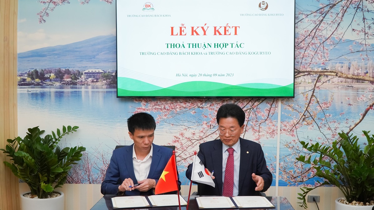 Trường Cao đẳng Bách Khoa ký thỏa thuận hợp tác cùng trường Cao đẳng Koguryeo (Hàn Quốc)