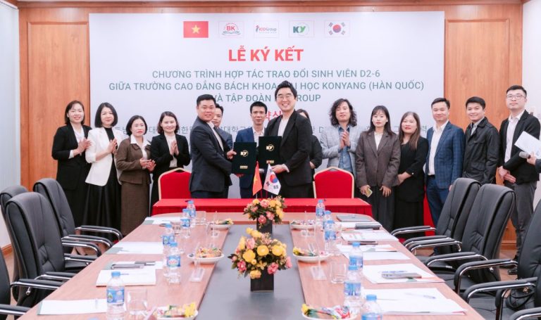 Trường Cao đẳng Bách Khoa ký kết chương trình hợp tác trao đổi sinh viên D2-6 với Đại học Konyang (Hàn Quốc) và tập đoàn ICOgroup