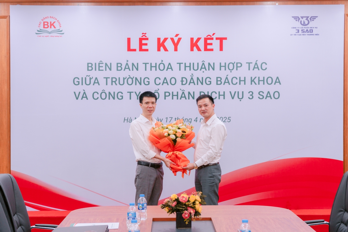 Trường Cao đẳng Bách Khoa ký kết hợp tác với công ty Dịch vụ Ba Sao-13