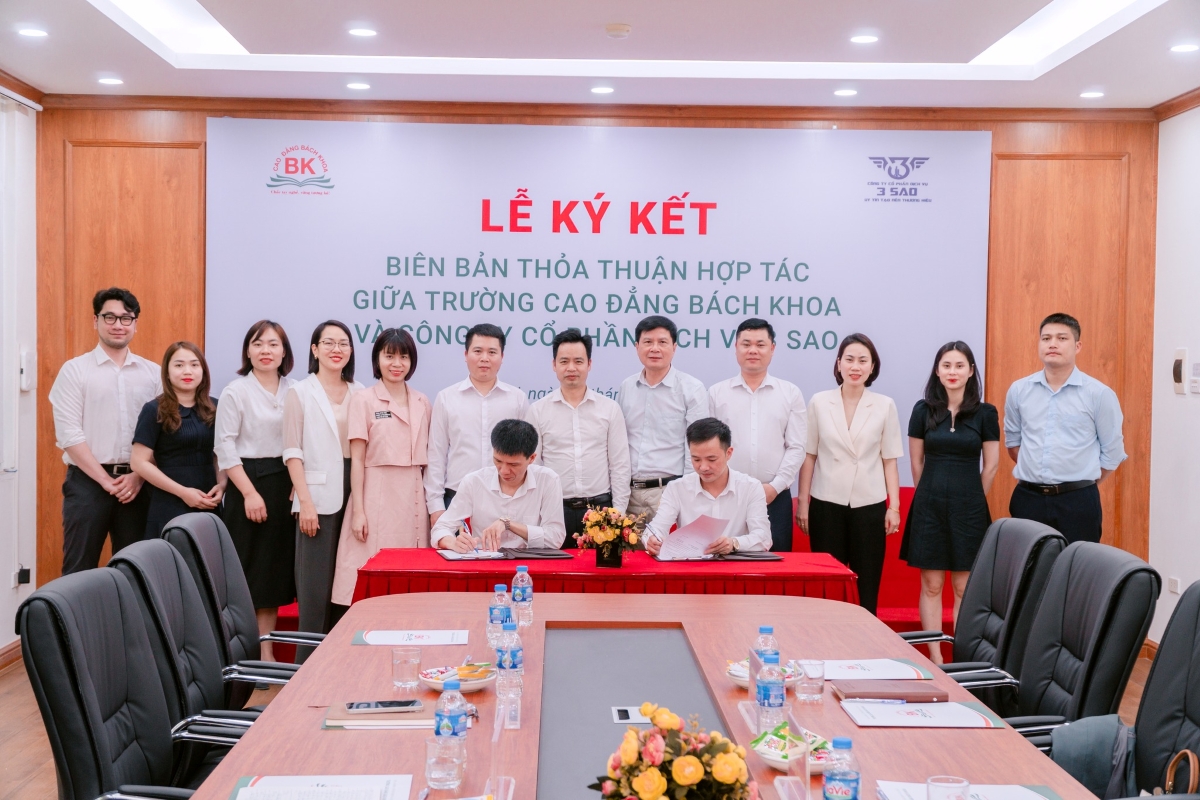 Trường Cao đẳng Bách Khoa ký kết hợp tác với công ty Dịch vụ Ba Sao