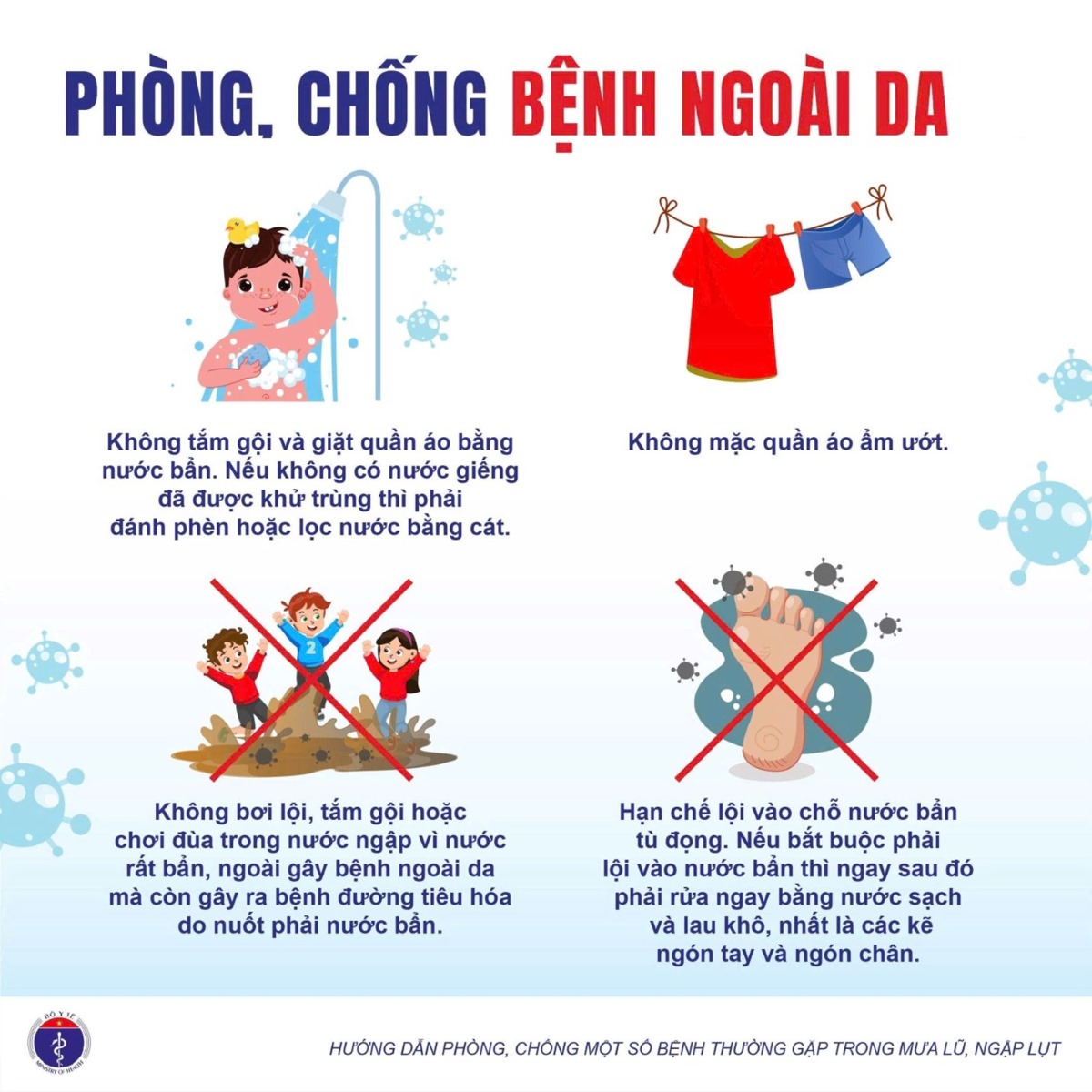 Phòng bệnh mùa lũ