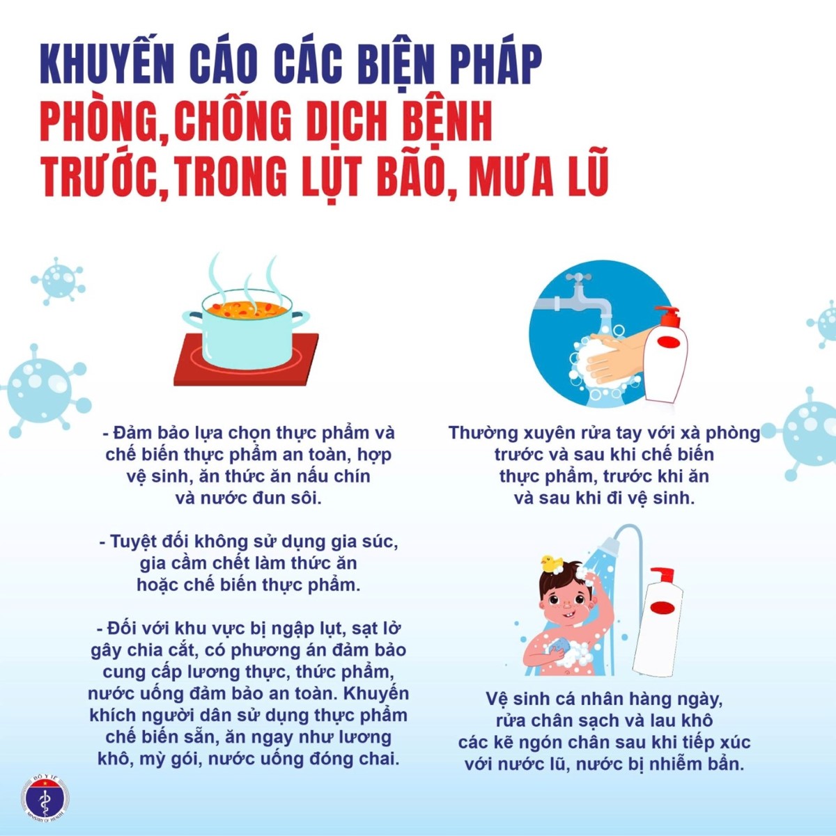 Phòng bệnh mùa lũ