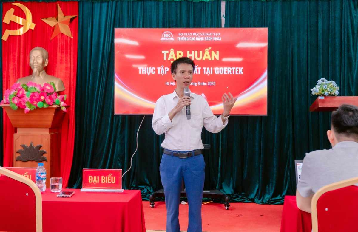 Trường Cao đẳng Bách Khoa tổ chức workshop tập huấn thực tập tại Goertek-1