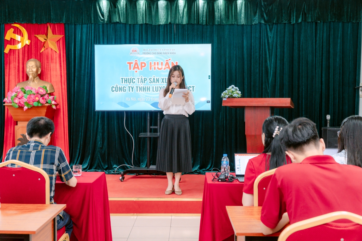 Trường Cao đẳng Bách Khoa tổ chức workshop tập huấn thực tập tại Luxshare