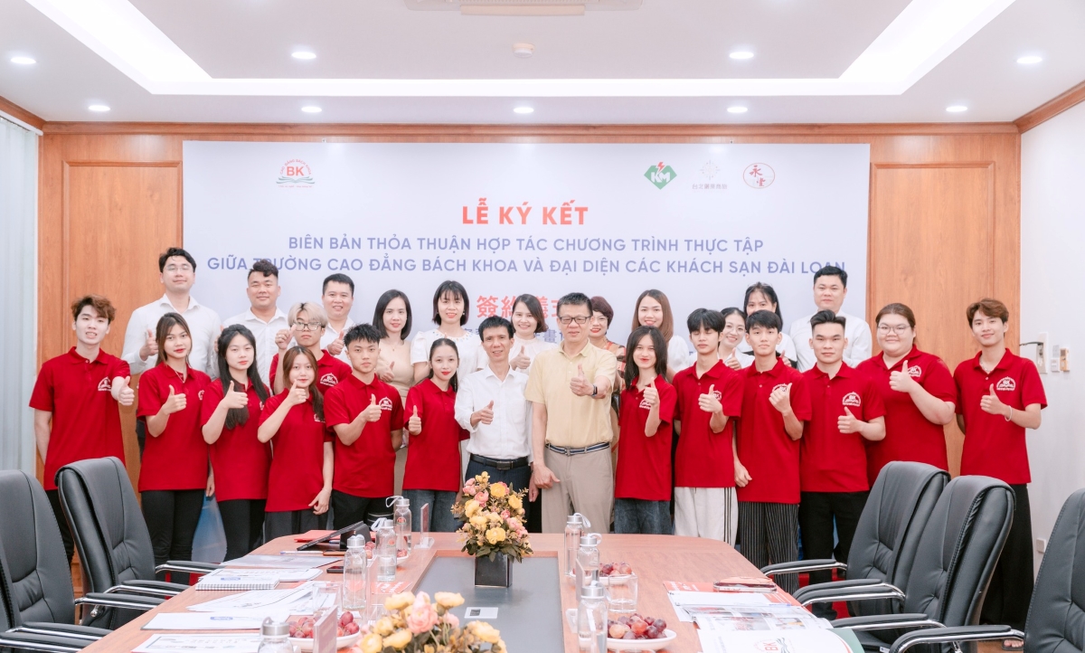 Cao đẳng Bách Khoa ký kết hợp tác thực tập quốc tế với các khách sạn Đài Loan