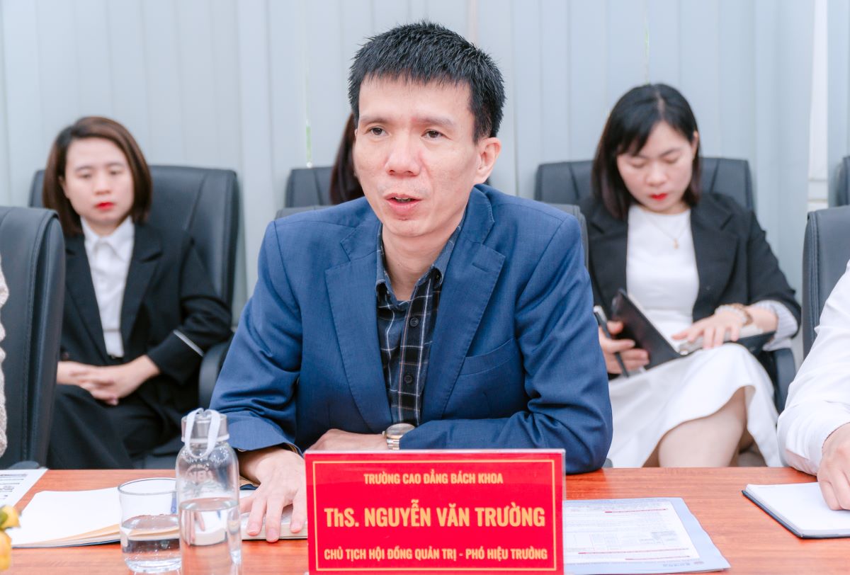 ThS. Nguyễn Văn Trường - Đại diện Trường Cao đẳng Bách Khoa phát biểu