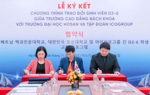 Cao đẳng Bách Khoa ký kết hợp tác với Đại học Hosan (Hàn Quốc) và Tập đoàn ICOGroup