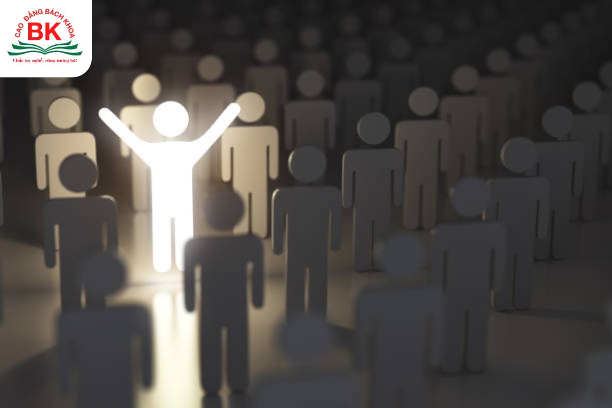 Người theo chủ nghĩa cá nhân nổi bật trong đám đông Người theo chủ nghĩa cá nhân nổi bật trong đám đông