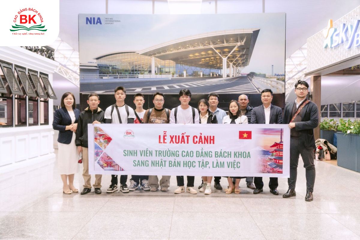 Lễ xuất cảnh sinh viên Trường Cao đẳng Bách Khoa chương trình Internship Nhật Bản