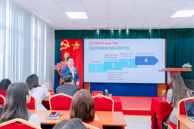 Thầy Trần Văn Trung – Trưởng phòng Hỗ trợ Doanh nghiệp và Khởi nghiệp phát biểu tại chương trình