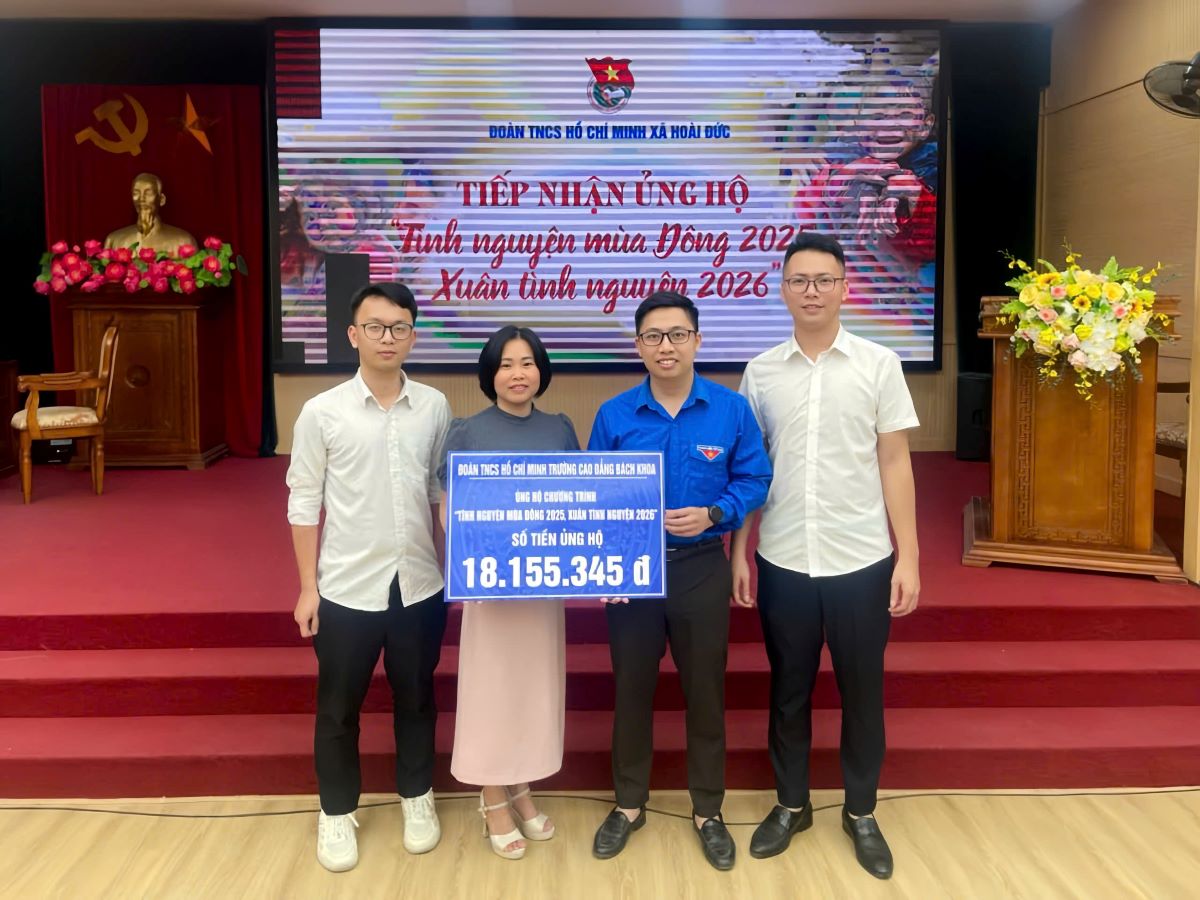 Cao đẳng Bách Khoa ủng hộ chương trình Tình nguyện mùa đông 2025 - Xuân tình nguyện 2026