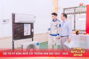 ThS Hà Ngọc Trung - chuyên gia từ Trung tâm Đánh giá Kỹ năng nghề Quốc gia, Giám đốc Công ty Dịch vụ và Kỹ thuật Thủ đô chấm thi ngành KTML&ĐKKK