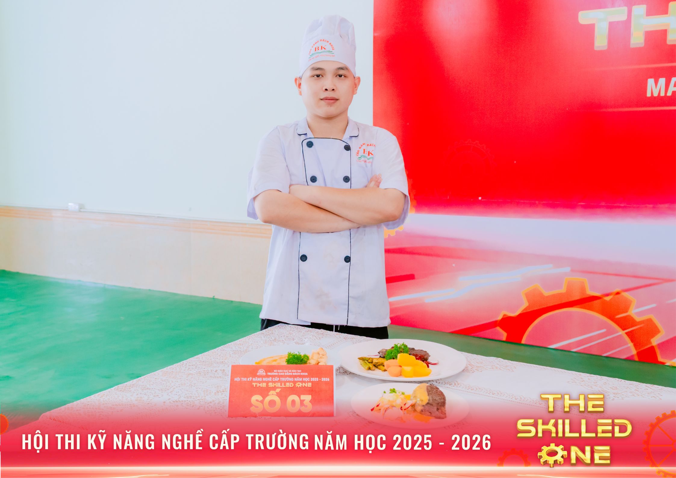 Thành phẩm sau khi hoàn thiện của sinh viên ngành Kỹ thuật chế biến món ăn – Thí sinh số 3