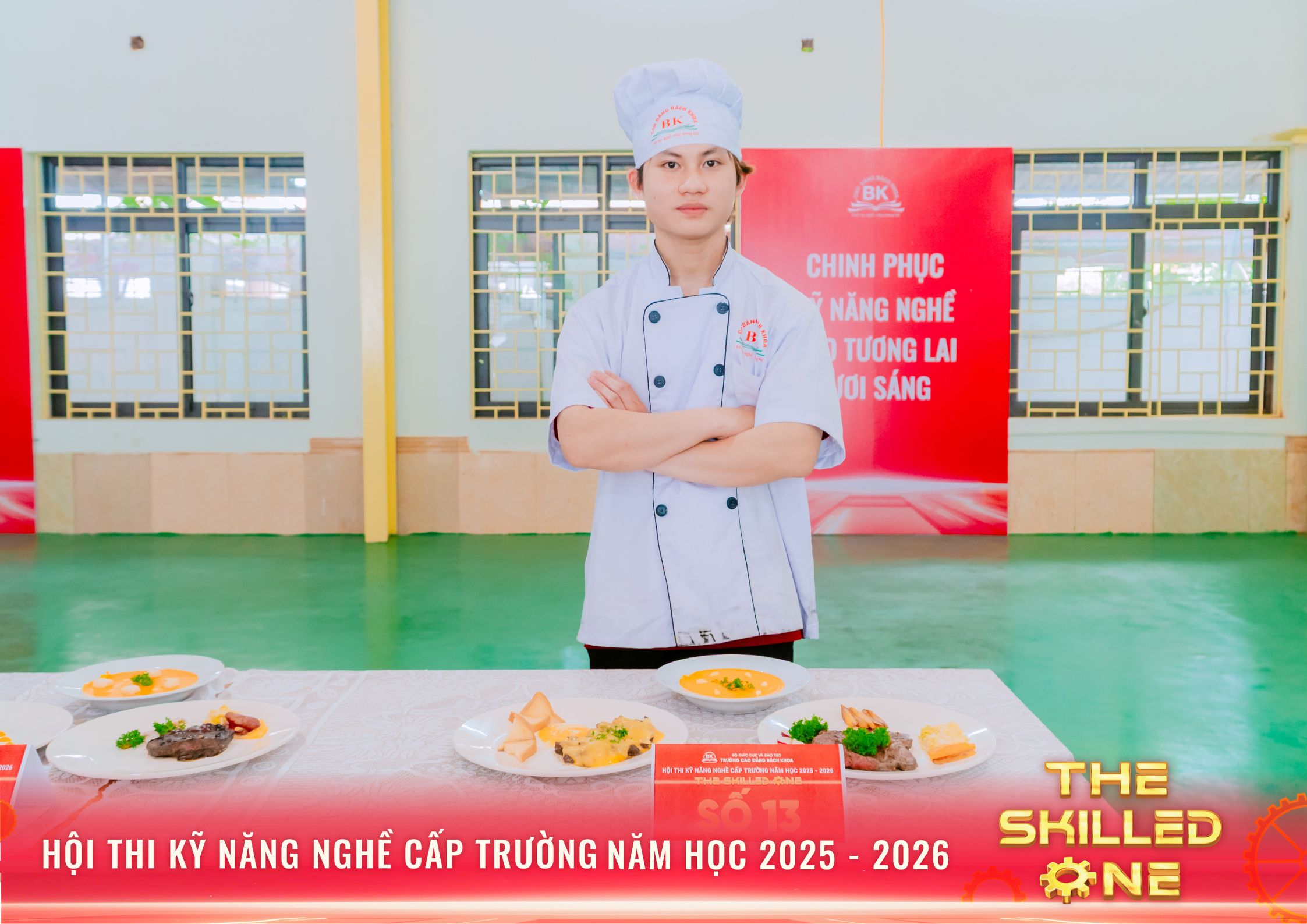 Thành phẩm sau khi hoàn thiện của sinh viên ngành Kỹ thuật chế biến món ăn – Thí sinh số 13
