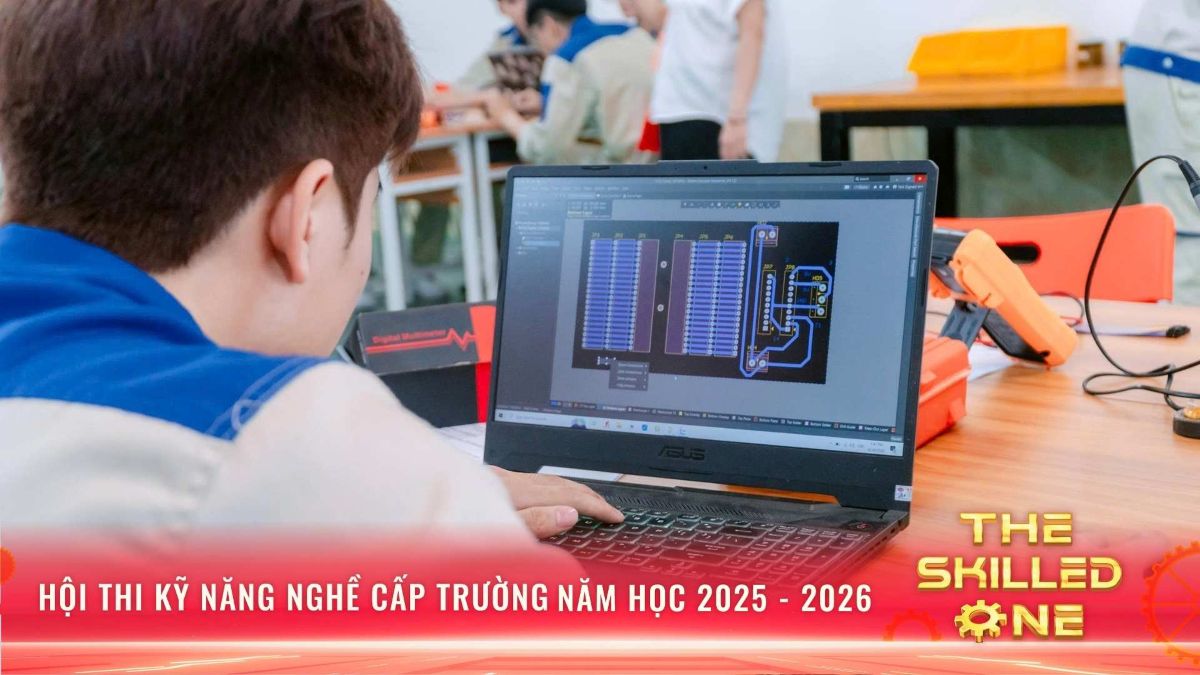 Thí sinh tiến hành thiết kế sơ đồ nguyên lý cho hệ thống robot