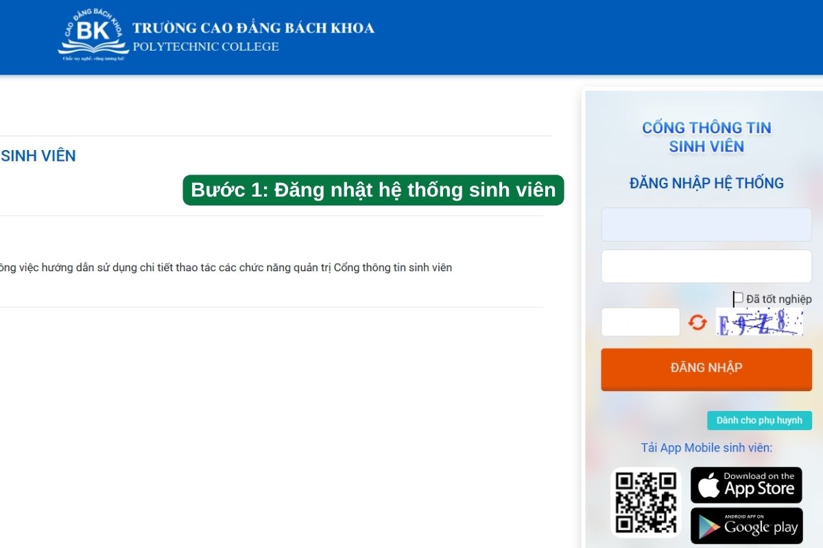 Hướng dẫn thao tác thực hiện các thủ tục hành chính, mẫu biểu và giấy tờ xác nhận - Bước 1